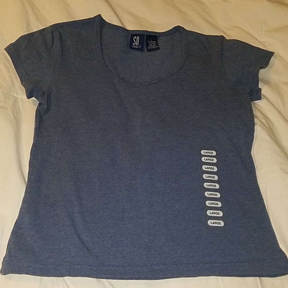 NWT So Blue Grey Top